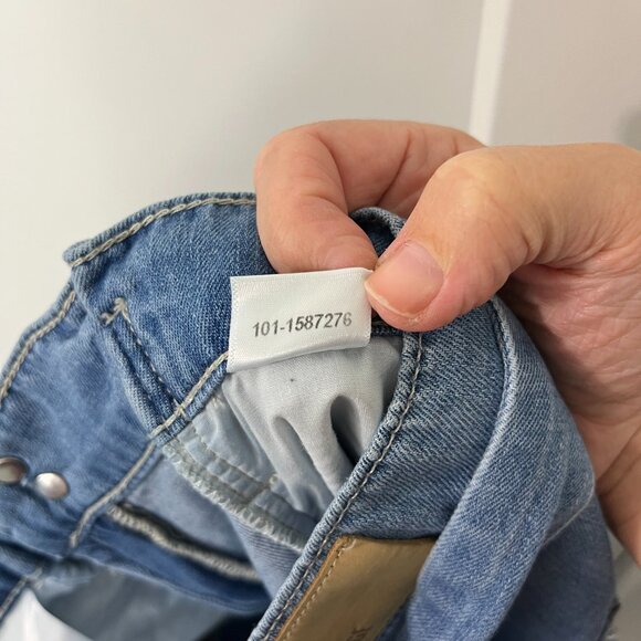 Paige Size 30 Blue Nellie High Waist Belted Wide Leg Crop Jeans - Picture 12 of 13